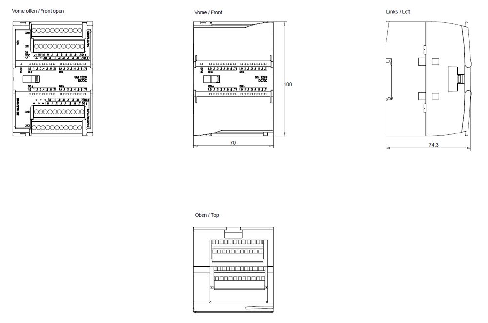 SPS-Digitales E/A-Modul 16Eing 16Ausg 0,5A DC 20,4-28,8V Transistor 5-28,8V