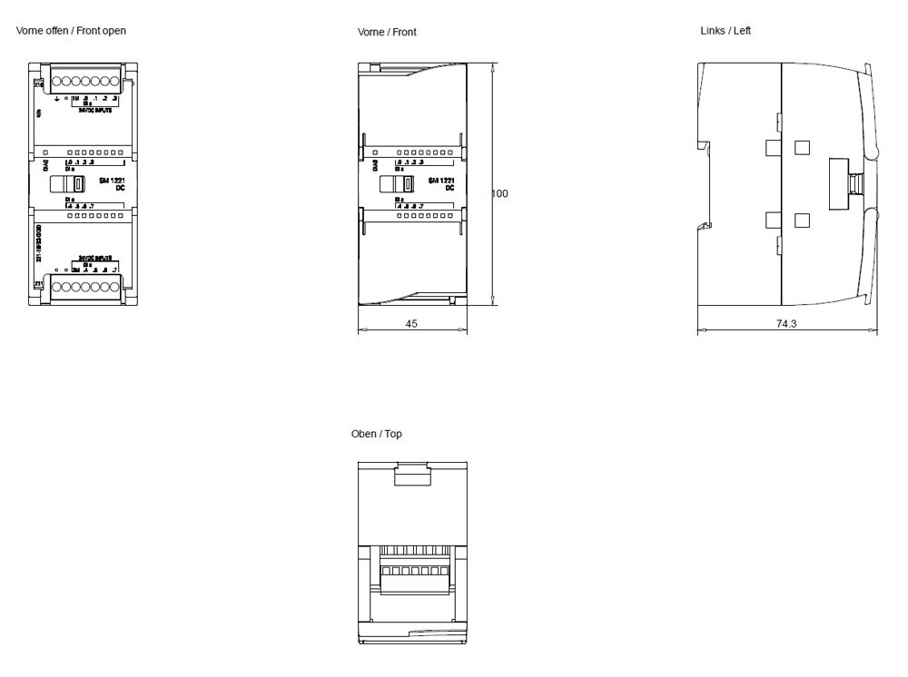 SPS-Digitales E/A-Modul 8Eing DC 20,4-28,8V Steckanschl