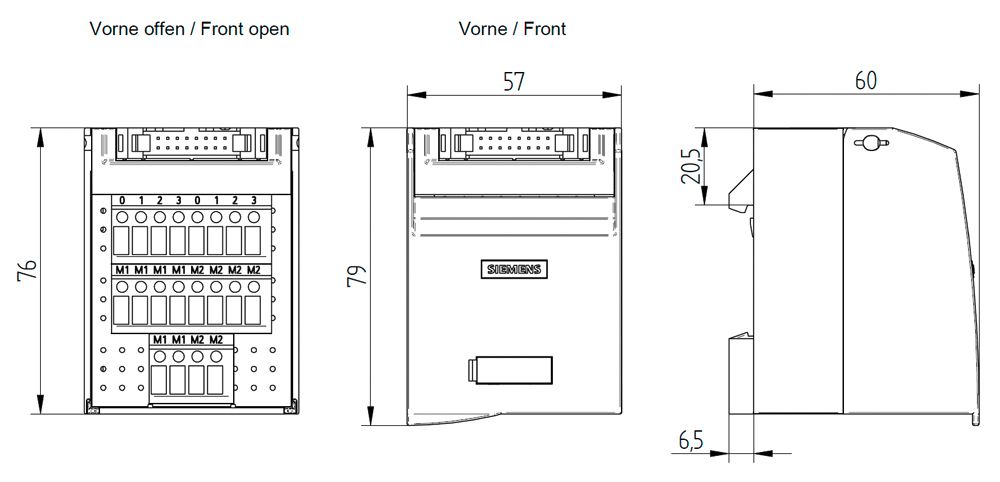 Initiator/Aktor-Klemme 1E 0,5-1,5qmm 1A 1Etage