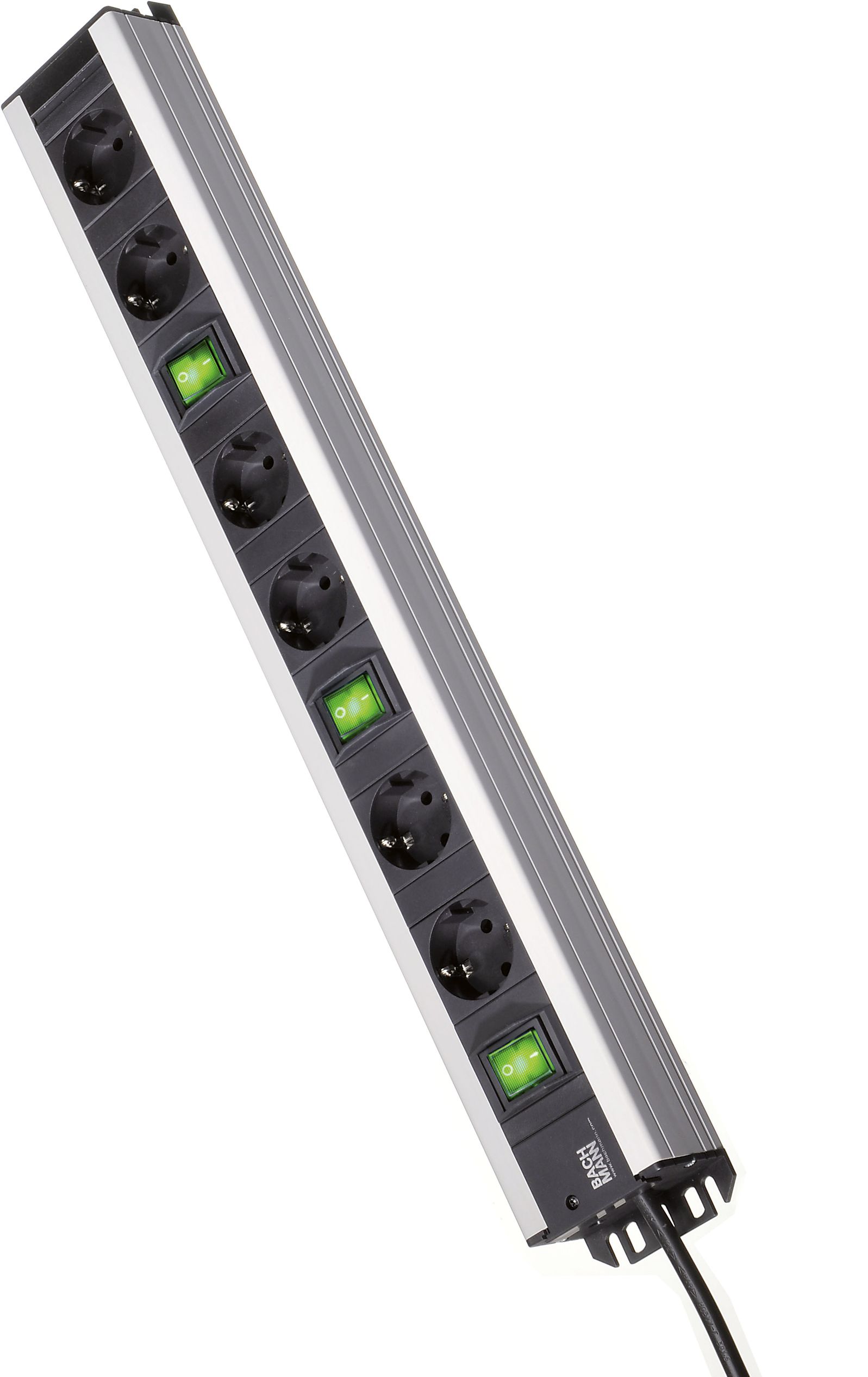 Steckdosenleiste 6f sw m.Ein/Aus 2m 90° IP20 1,5qmm