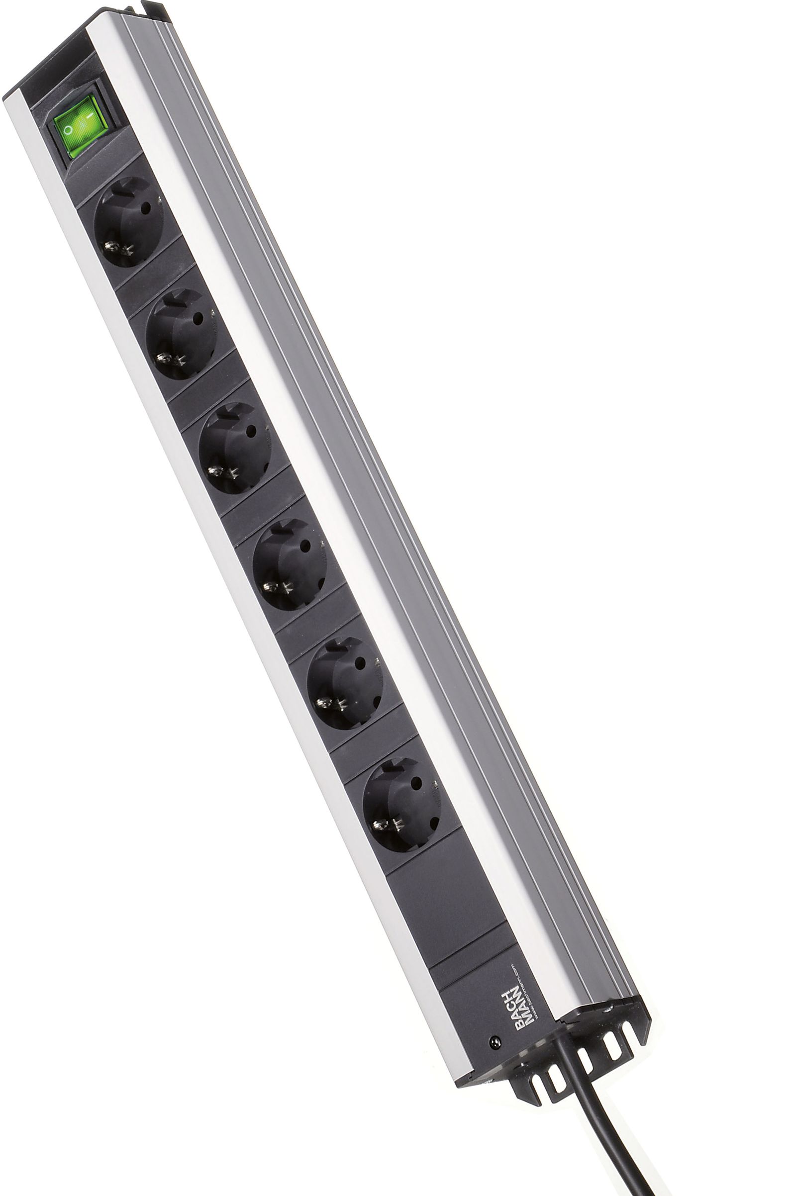 Steckdosenleiste 6f sw m.Ein/Aus 2m 90° IP20 1,5qmm