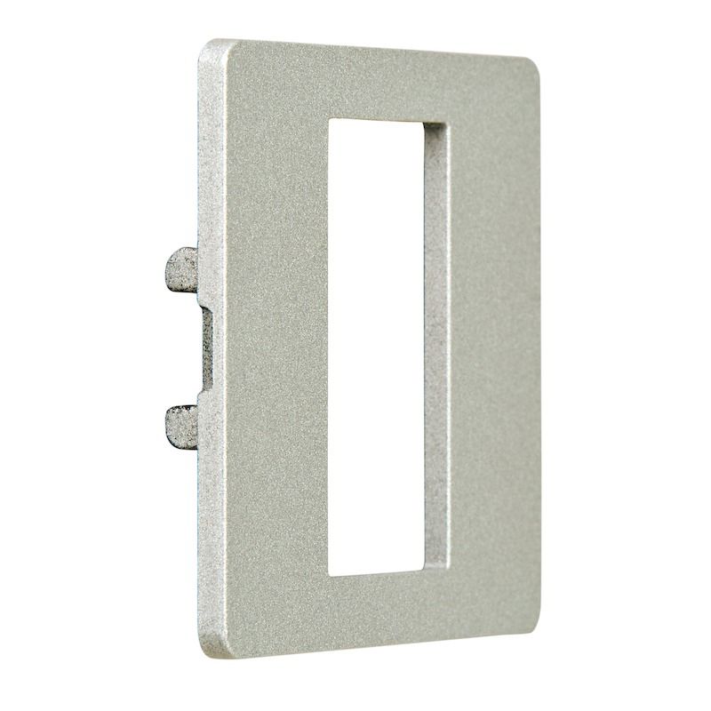 Einbaurahmen 1f ws-alu mt Kst vert weißaluminium Unterputzmontage Thermopl