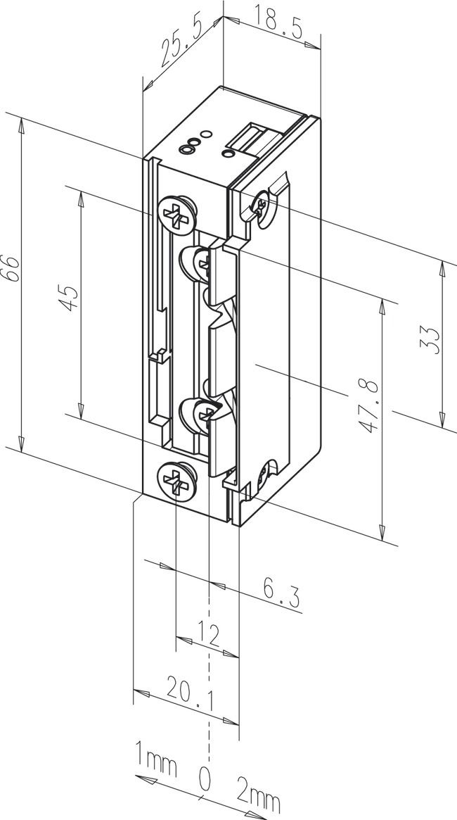 Türöffner 10-24V UC li/re Arbeitsstrom EB Einb Standardtüröffner