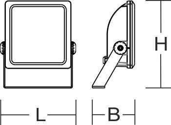 LED-Wandstrahler 23W LIGHTSTREAM mini si 4000K Konv 1LED 2250lm Alu IP65 mt