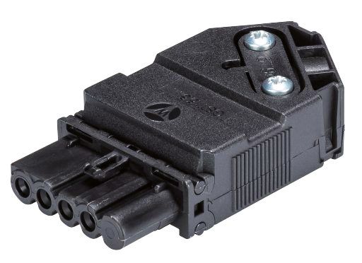 Steckverbinder Gebäude 4p Schraub 250V N 16A 6-0qmm Buchse Ø6-11,5mm hfr PE