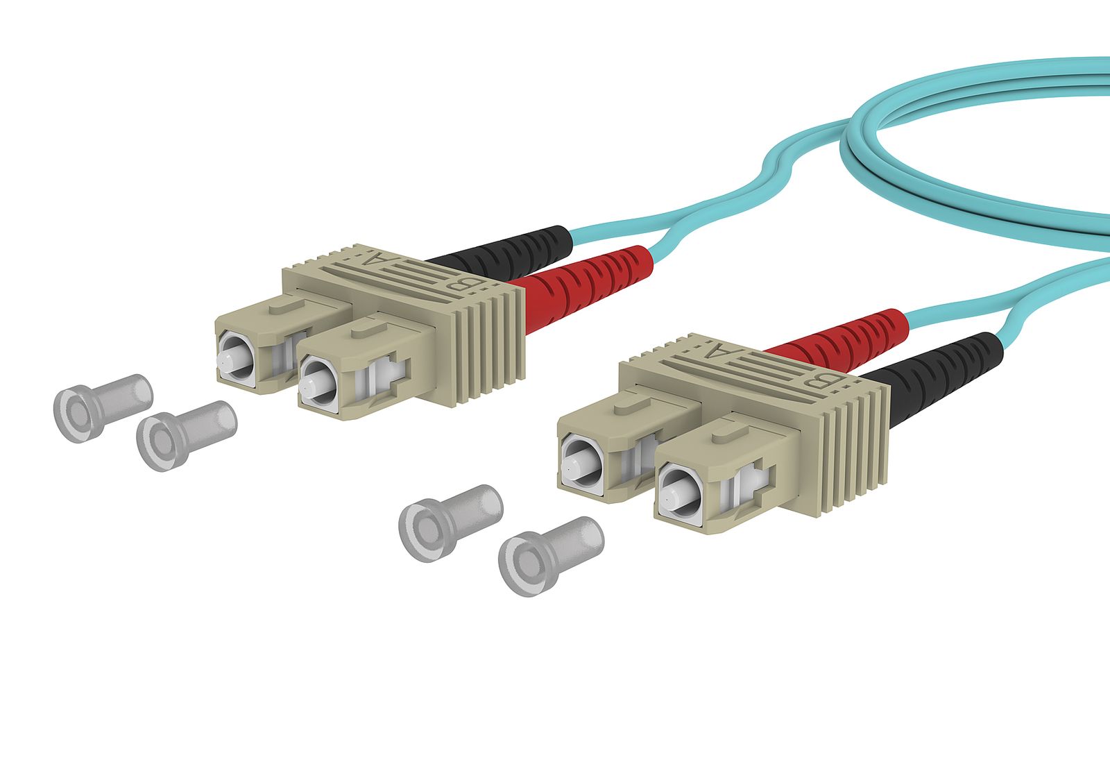 LWL-Patchkabel SC-D 50/125 OM3 4m tk MM50/125