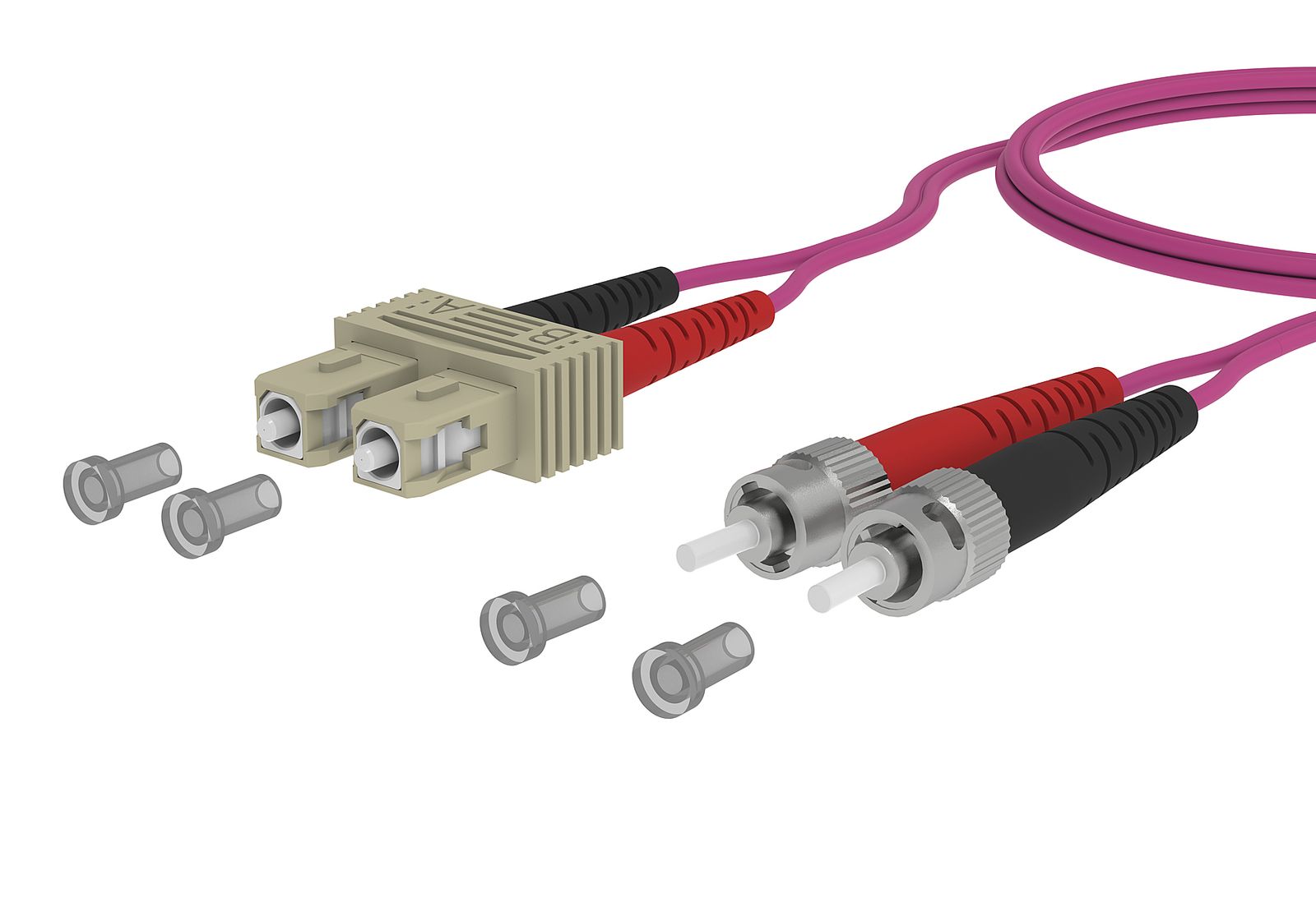 LWL-Patchkabel SC-D/ST 50/125 OM4 2m vi MM50/125