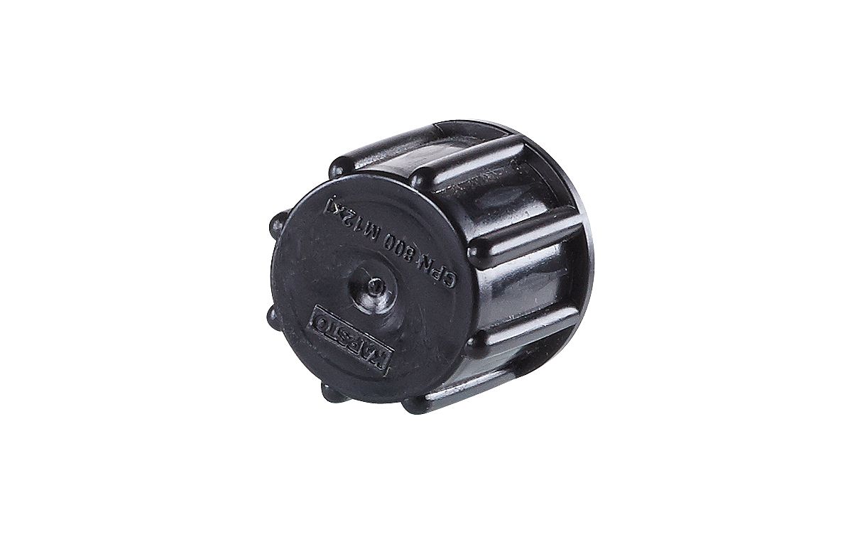 Staubschutz Steck-M12 sw RAL9005