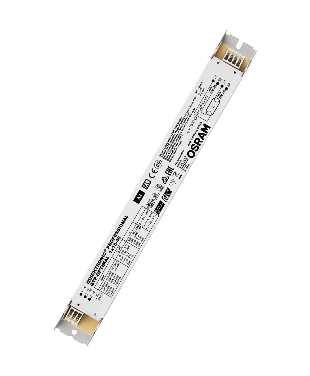 Vorschaltgerät 18-40W elektr f.T5 f.T5-R f.T8 f.T38 f.TC-D Für Lampenart TC-DD