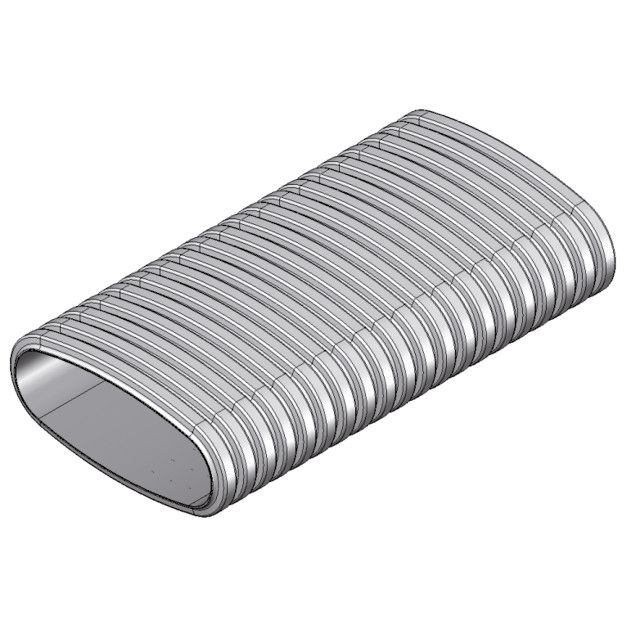 Wickelfalzrohr Lüftung L114mm ws Kanalende/Kanalende