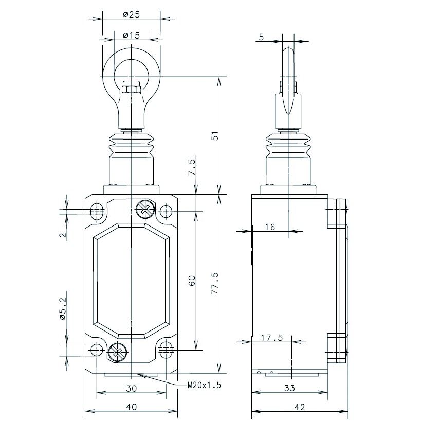 Einzelpositionsschalter 1S 1Ö Metall