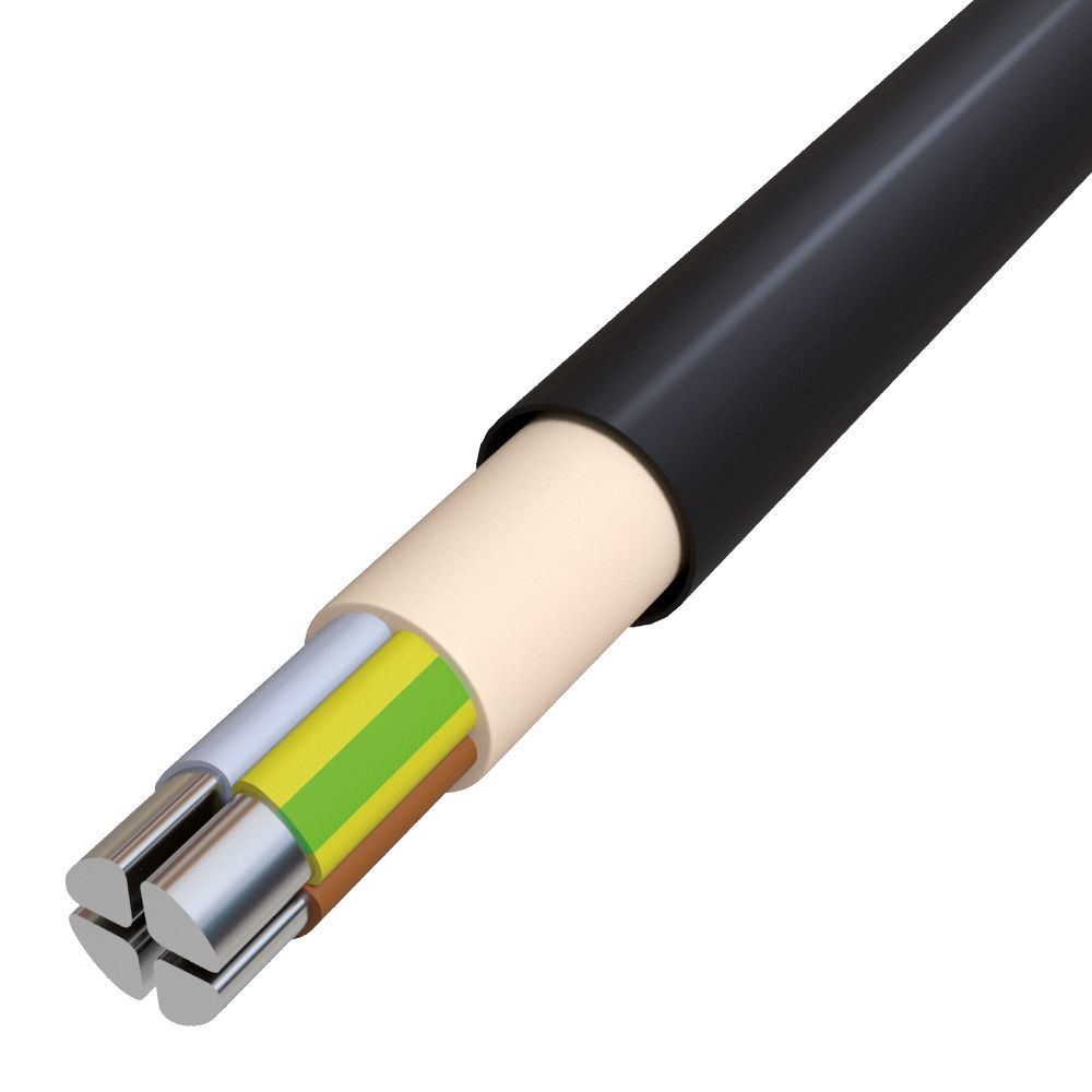 Starkstromkabel Eca NA2XY-J 4x150qmm SE TRS Polyolefine sw Farbe Alu