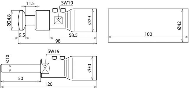 Stützrohr V2A unbeh Edelstahl (V2A)