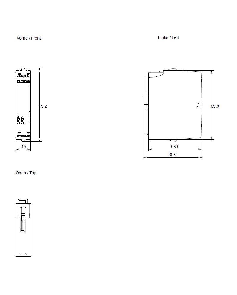 Digital I/O-Modul DC 20,4-28,8V 4Ausg 24V Federzugans