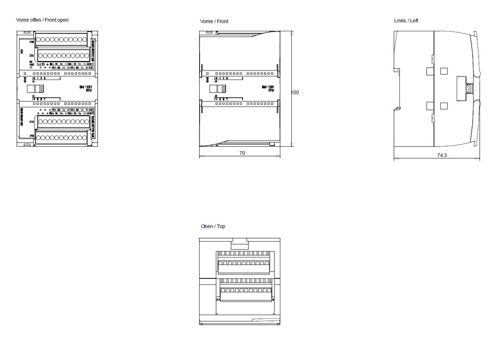 SPS-Analoges E/A-Modul 8Eing Schraub Eing.WiderstTherm Widerstandsthermometer