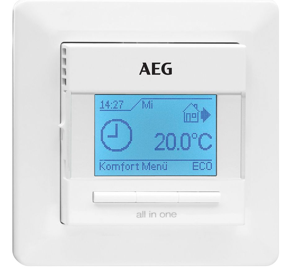 Raumthermostat 230V 16A Schließer IP21 m.Display Sensor extern
