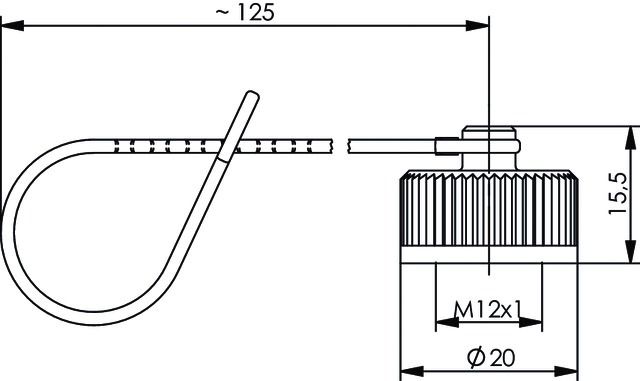 Staubschutz Steck-M12 sw