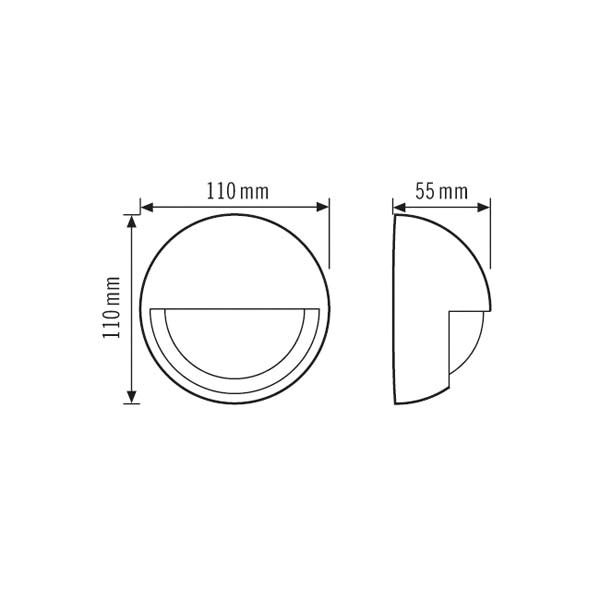 Bewegungsmelder AP 200° MD-W 230V sw mt IP55 Fernbedienbar 2300W