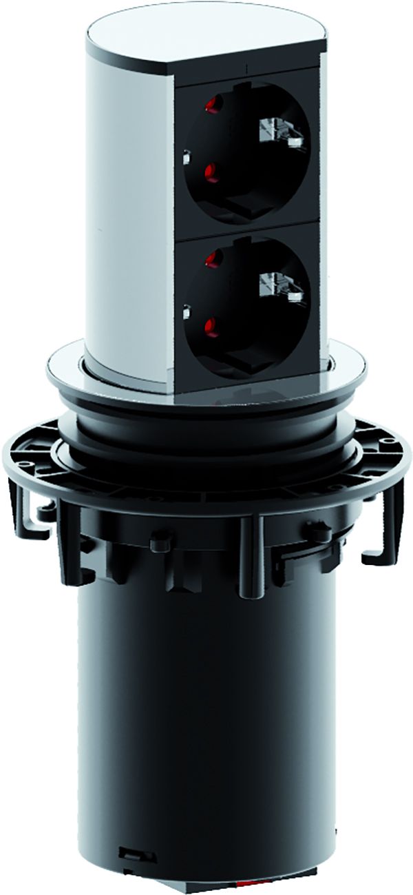 Steckdosenleiste 2f alu Elevator 2m IP20 1,5qmm