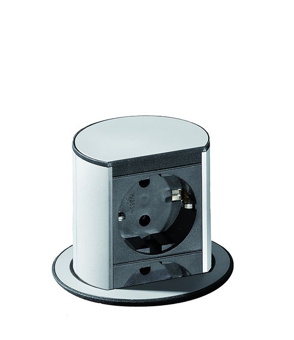 Steckdosenleiste 2f alu Elevator 2m IP20 1,5qmm