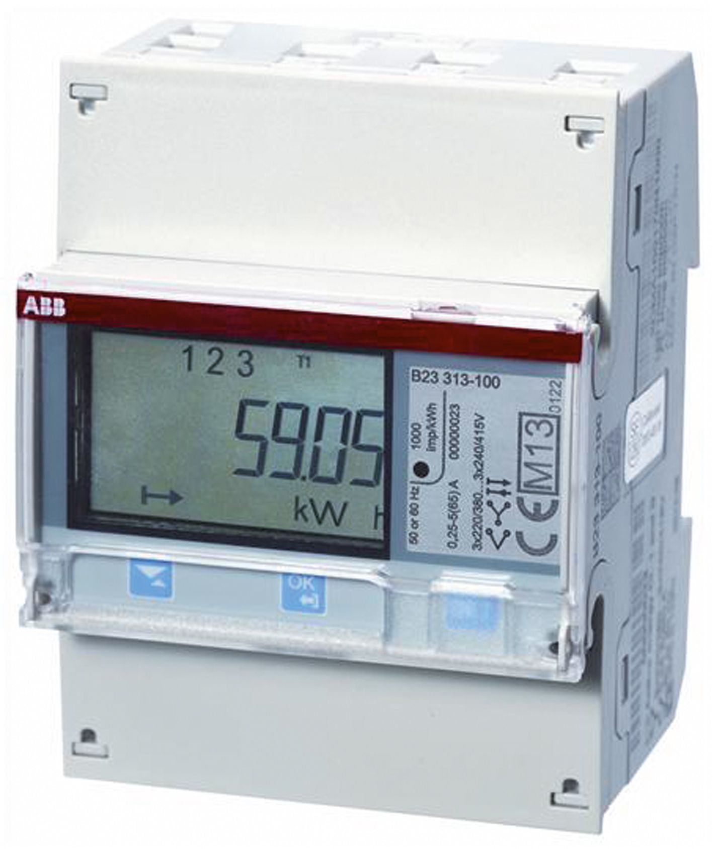 Drehstromzähler Vierleit elektr digi 65A geeicht B M-Bus 220-240V/N-L Eintarif S0