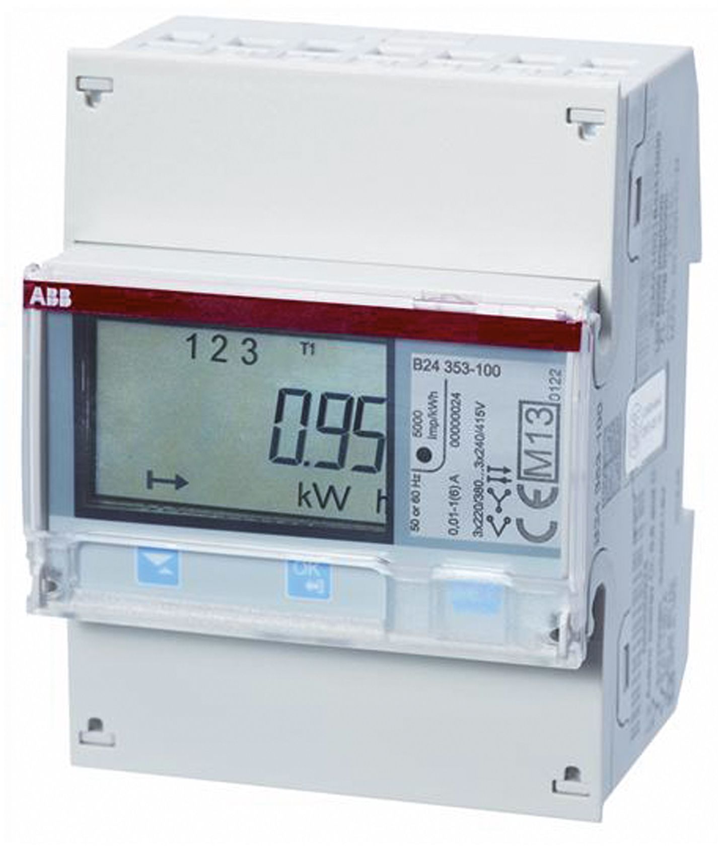Messwandlerzähler Vierlei elektr digi 6A geeicht B 1A M-Bus 176-276V/N-L Eintarif