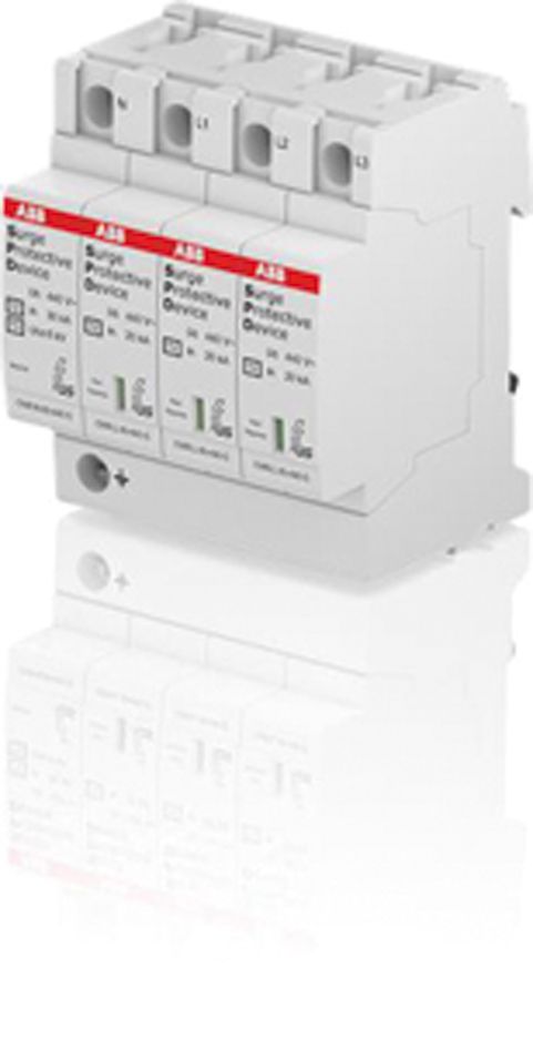 Überspannungsableiter Netzform-TT 400VAC 2,1kV 4TE Hutschiene TH35 20kA opt