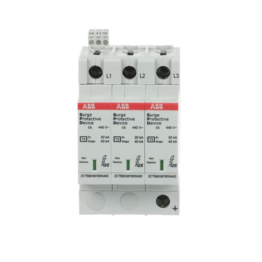 Überspannungsableiter TN-CNetzform- 3TE 400VAC Netzform-TN-C 1,8kV 20kA opt