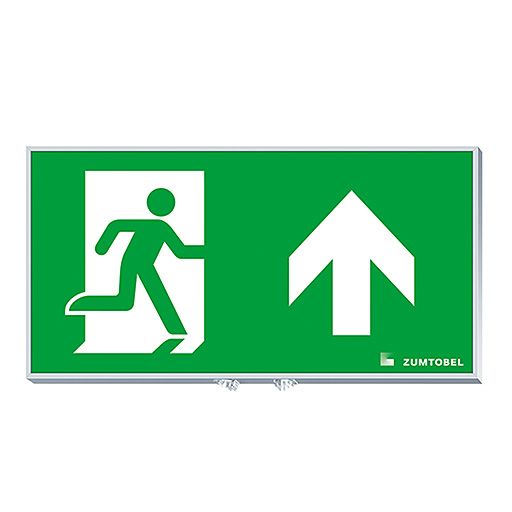 Piktogramm Rettungsweg PURESIGN Acrylglasplatte geradeaus/nach oben