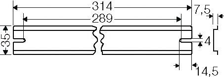 Tragschiene ST g/vz L214mm Langl 35/7,5mm Hut_35/7,5mm