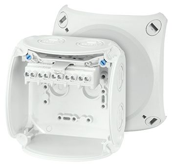 Abzweigdose IP66/IP67/IP6 104x104x70mm gr Kst 6qmm Klemm Wand/Decke hfr