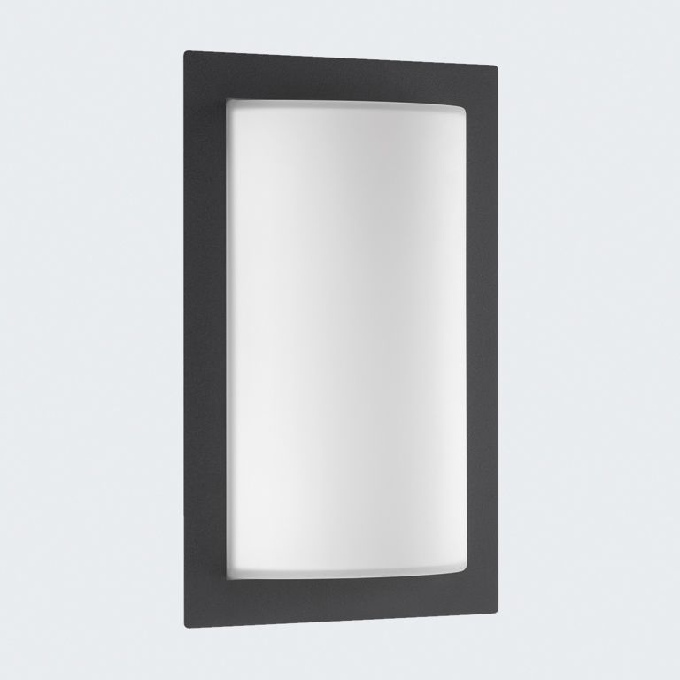 Wandanbauleuchte 13W graphit IP44 E27 BWM 95x195x310mm