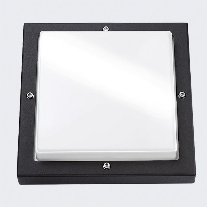LED-Anbauleuchte 14W 3000K 1540lm sw Konv IP65 308x308x88mm