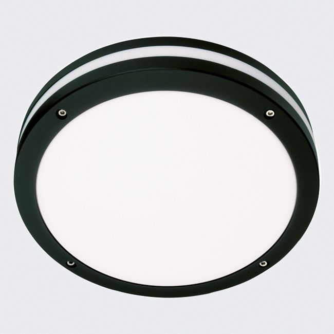 LED-Anbauleuchte 12W 3000K 1180lm sw IP65 Ø320x85mm