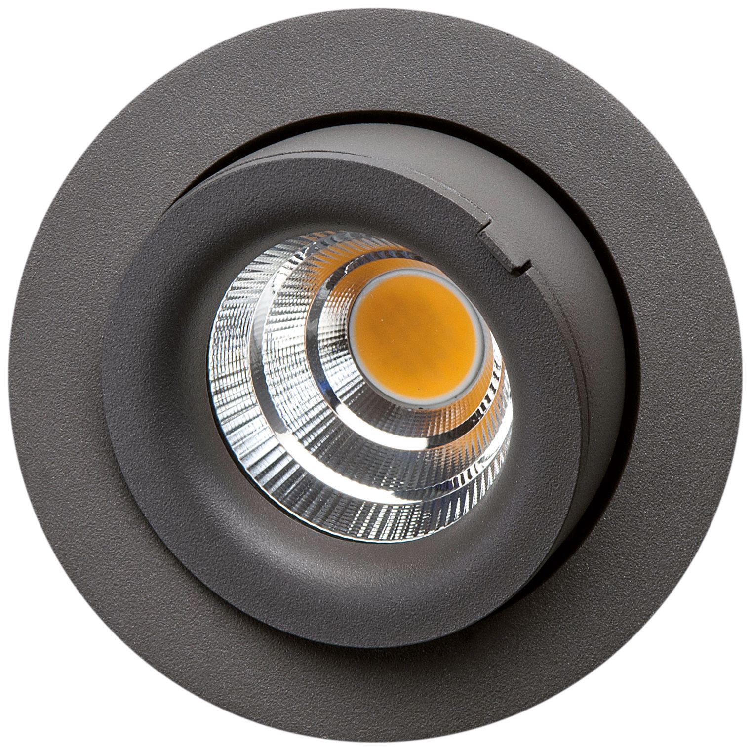 LED-Einbaustrahler 9W 3000K 680lm Konv graphit 1LED Alu IP44 mt RF:matt
