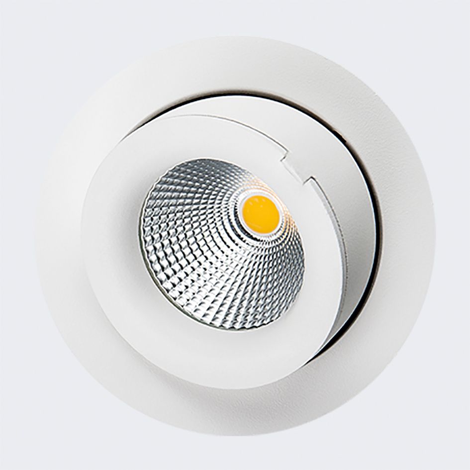 LED-Einbaustrahler 9W 3000K 760lm Konv ws 1LED Alu IP44 gebürstet RF:matt