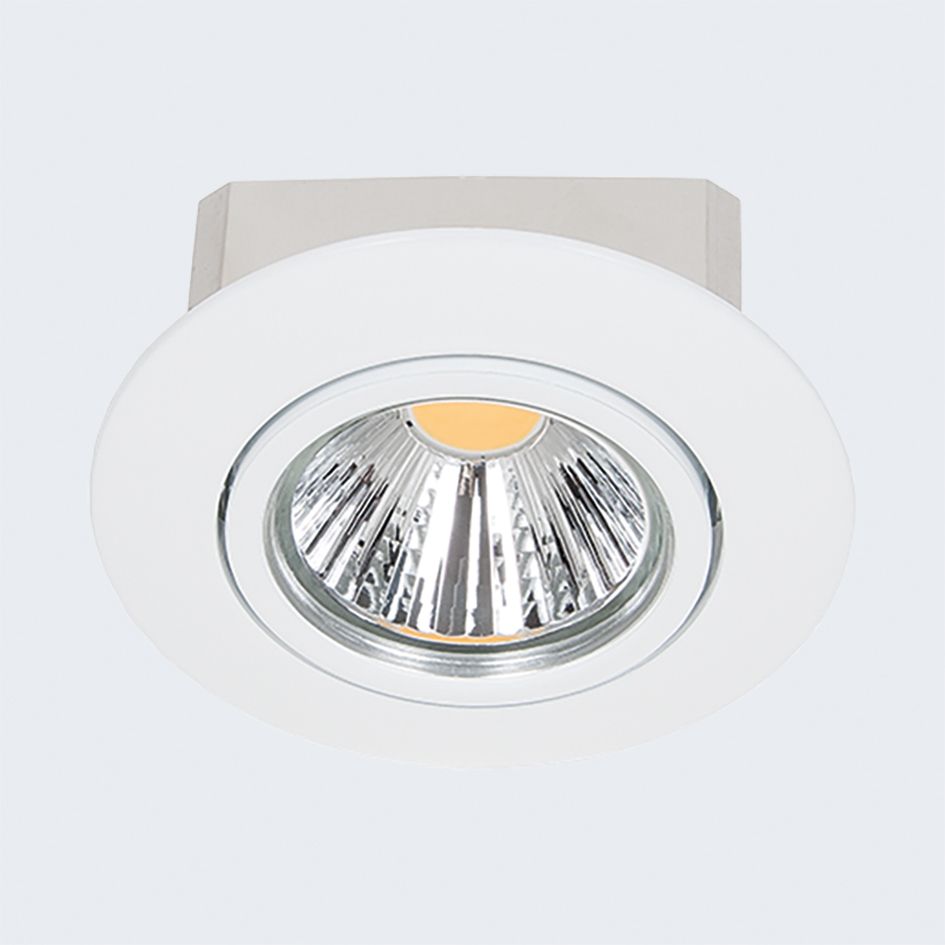 LED-Einbaustrahler 8W 2700K 850lm Konv chr glz 1LED Alu IP40 RF:hochglänzend