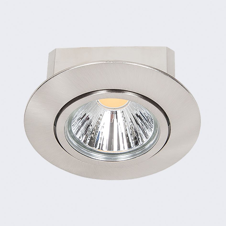 LED-Einbaustrahler 8W 2700K 850lm Konv ni 1LED Alu IP40 gebürstet Ø/EB68mm