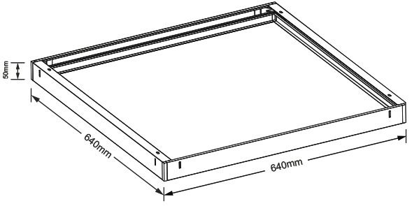 Aufbaurahmen ws Alu L640mm B640mm H50mm