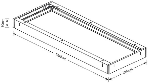 Aufbaurahmen ws Alu L1260mm B325mm H50mm