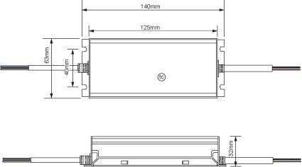 LED-Trafo 1-60W 5-450mA 12V IP67 stat Metallgeh 140x60x32mm