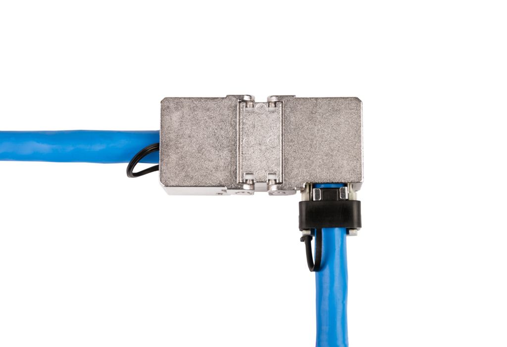 Kabelverbinder Cat6A net-works RJ45 26AWG Schirm massiv f.Rundkabel Feldkonf
