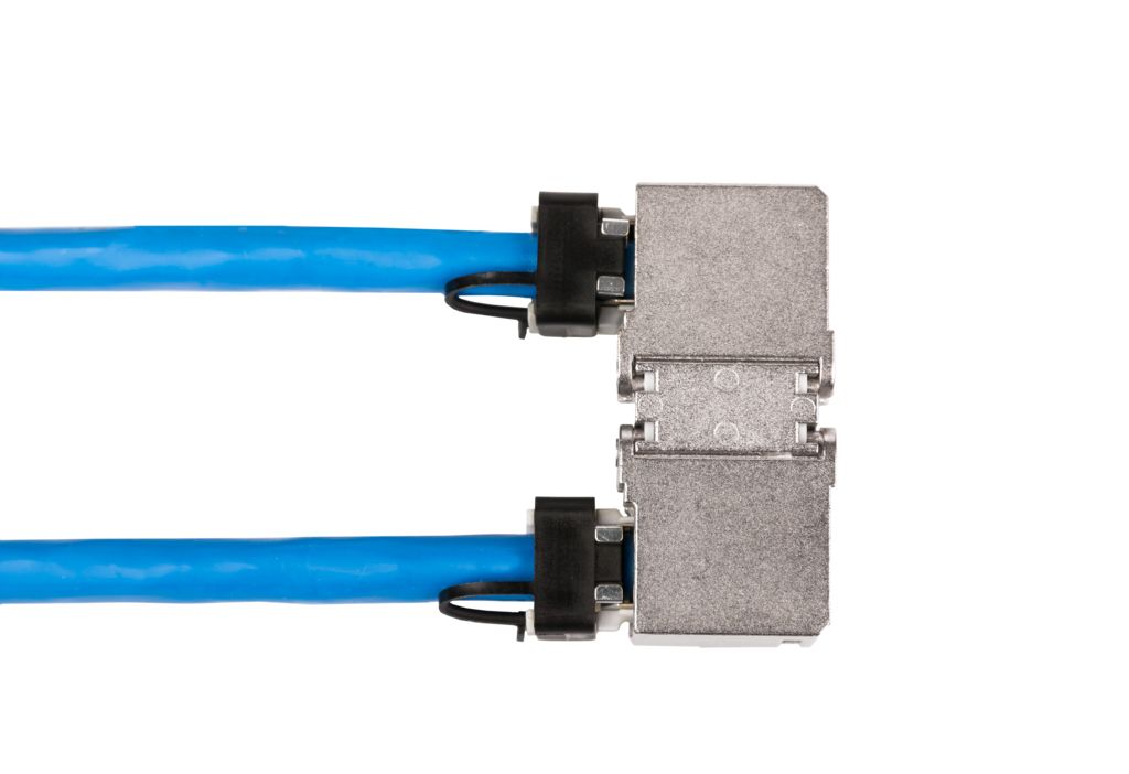 Kabelverbinder Cat6A net-works RJ45 26AWG Schirm massiv f.Rundkabel Feldkonf