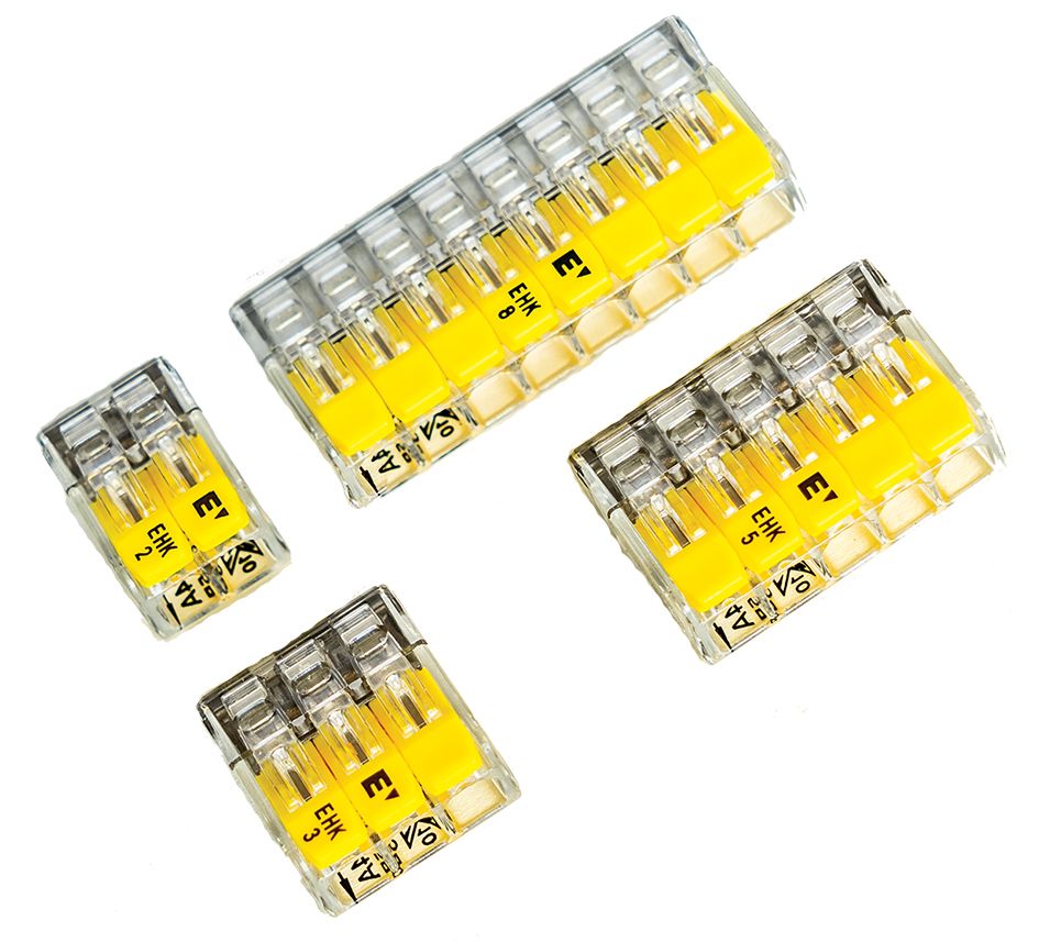 Steckklemme 3f 450V 24A 0,2-2,5qmm ge m.BetätiHebel f.Massivleiter 4qmm