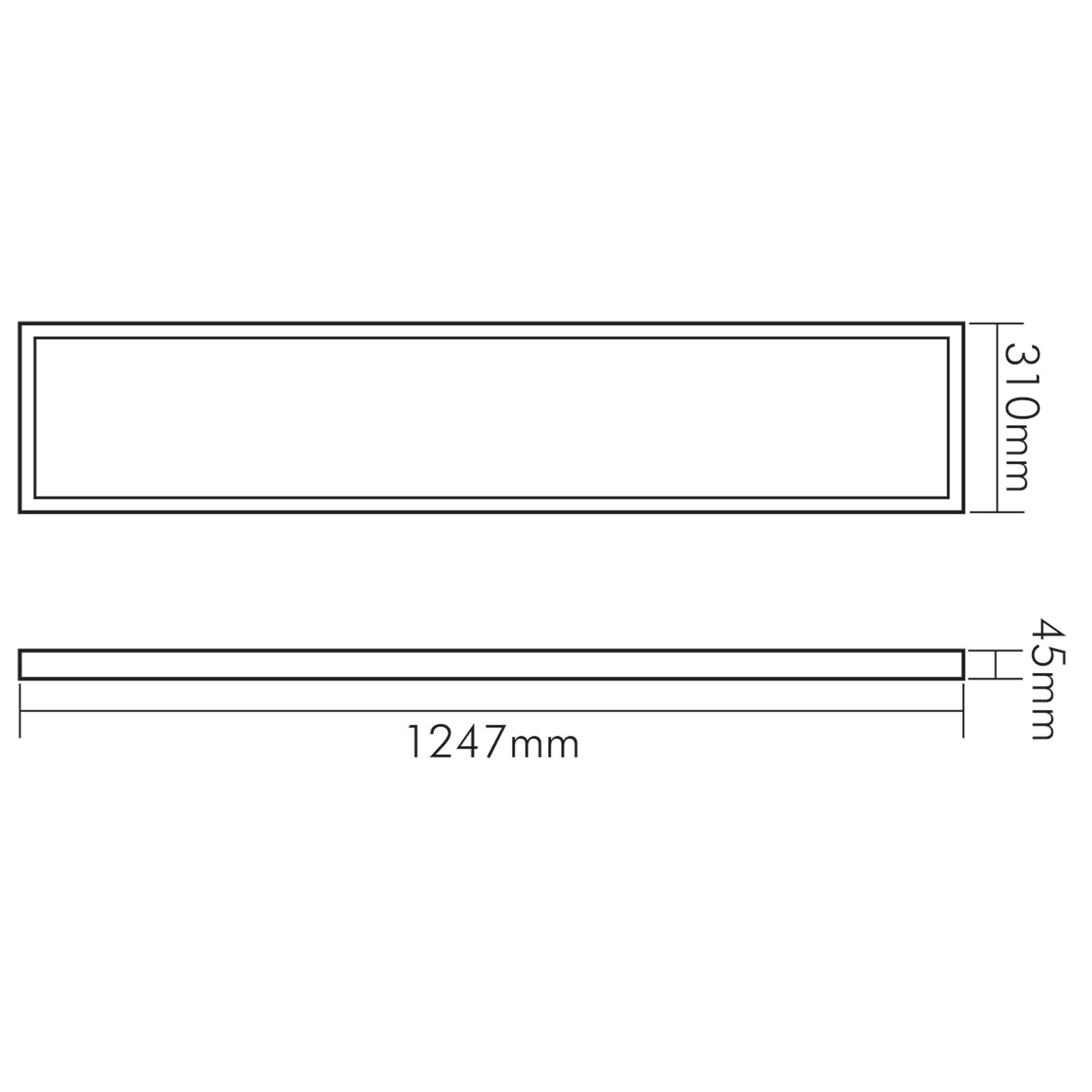 LED-Panel 1247x310mm 38W 4000K 4700lm ws Konv IP40