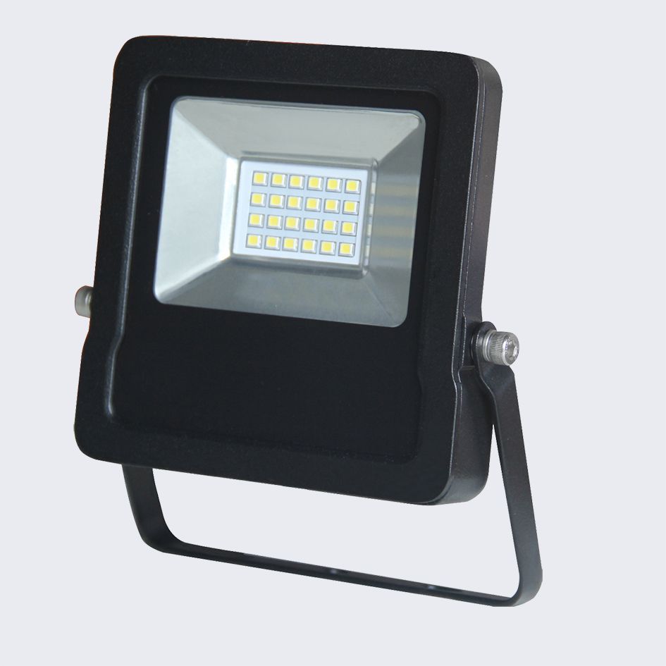 LED-Anbaustrahler 20W 3000K 1850lm Konv sw mt 1LED Alu IP65 RF:matt Direktans