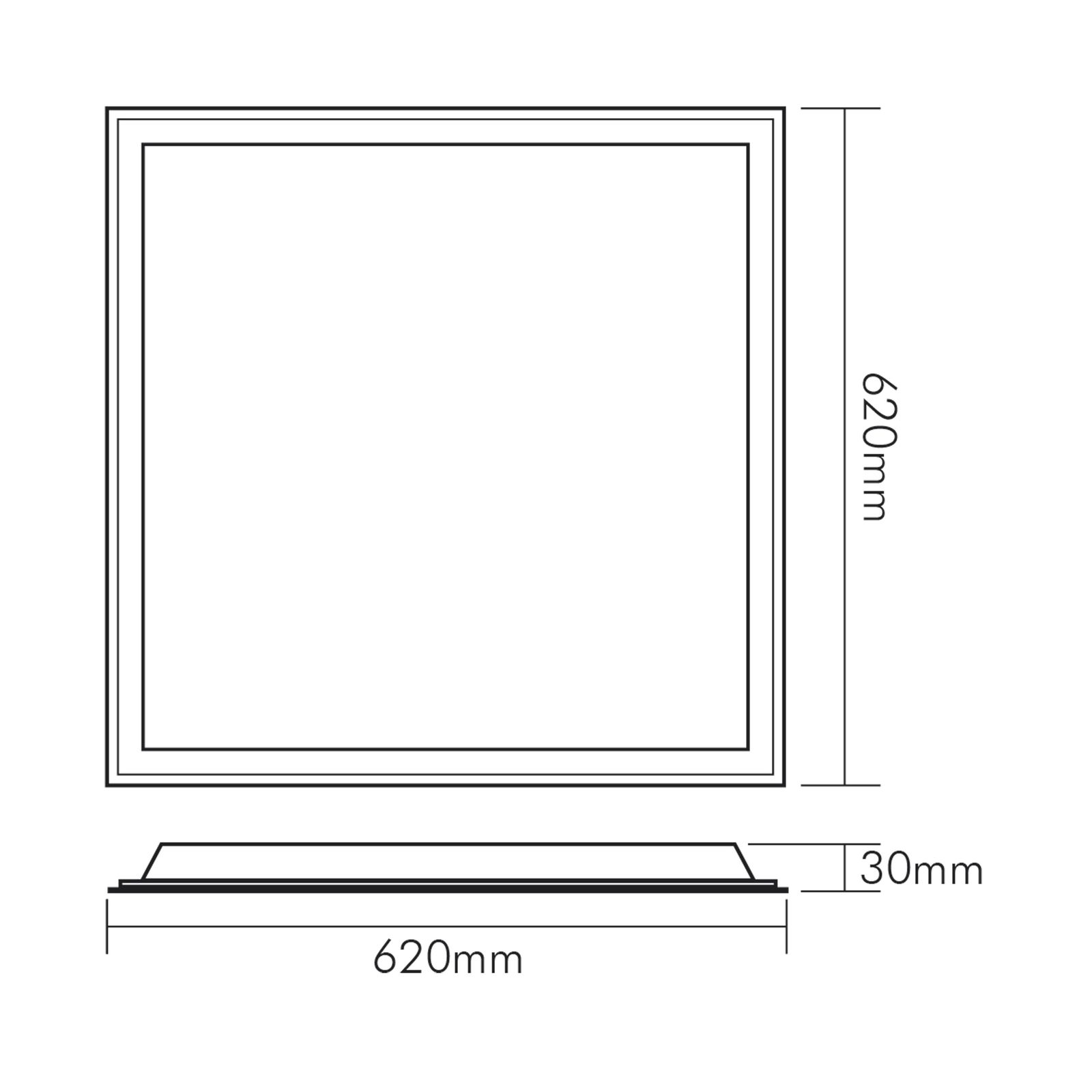 LED-Panel 620x620mm 30W 4000K 4500lm ws Konv IP40