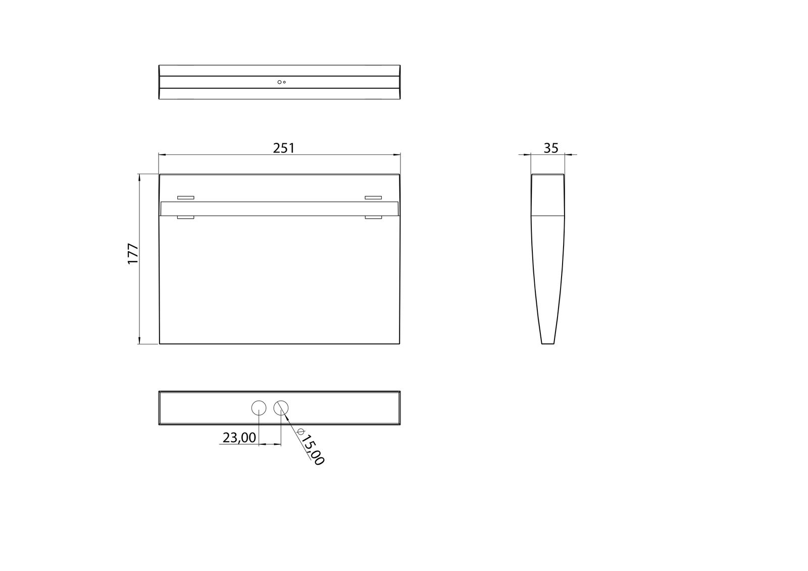 LED-Sicherheitsleuchte 3,7W IP43 1LED Wand/Decke 24m eins/zweis auto.Selbstt