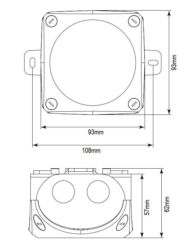 Ableiter Typ3 110VDC 0,6A AP opt 250Va-a Push-in-Klemme 550Va-e