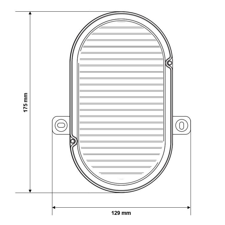 LED-Ovalanbauleuchte 4-9W 2700-6500K ws 1000lm Konv IP65 175x129x70mm
